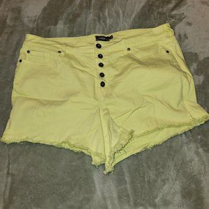 Torrid Neon Frayed Denim Shorts Size 20